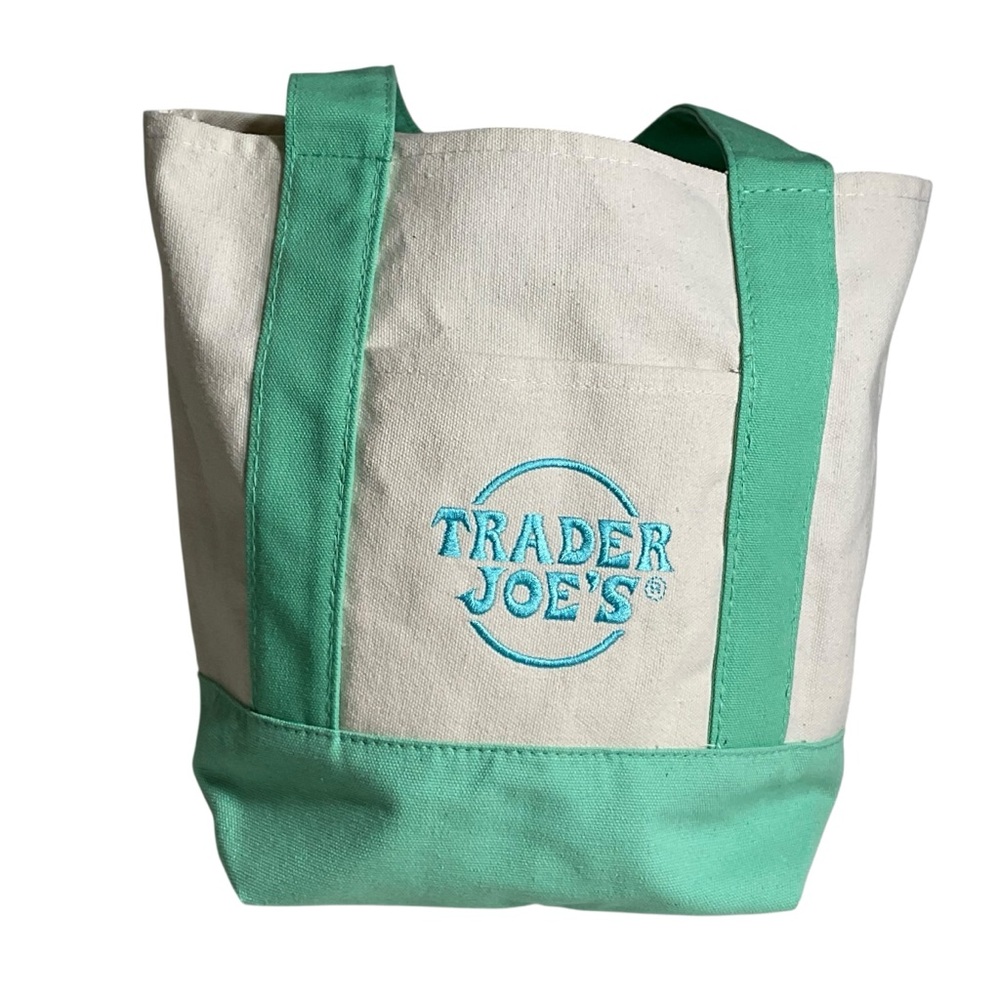 Trader Joe's Pastel green Mini Tote Bag NWOT